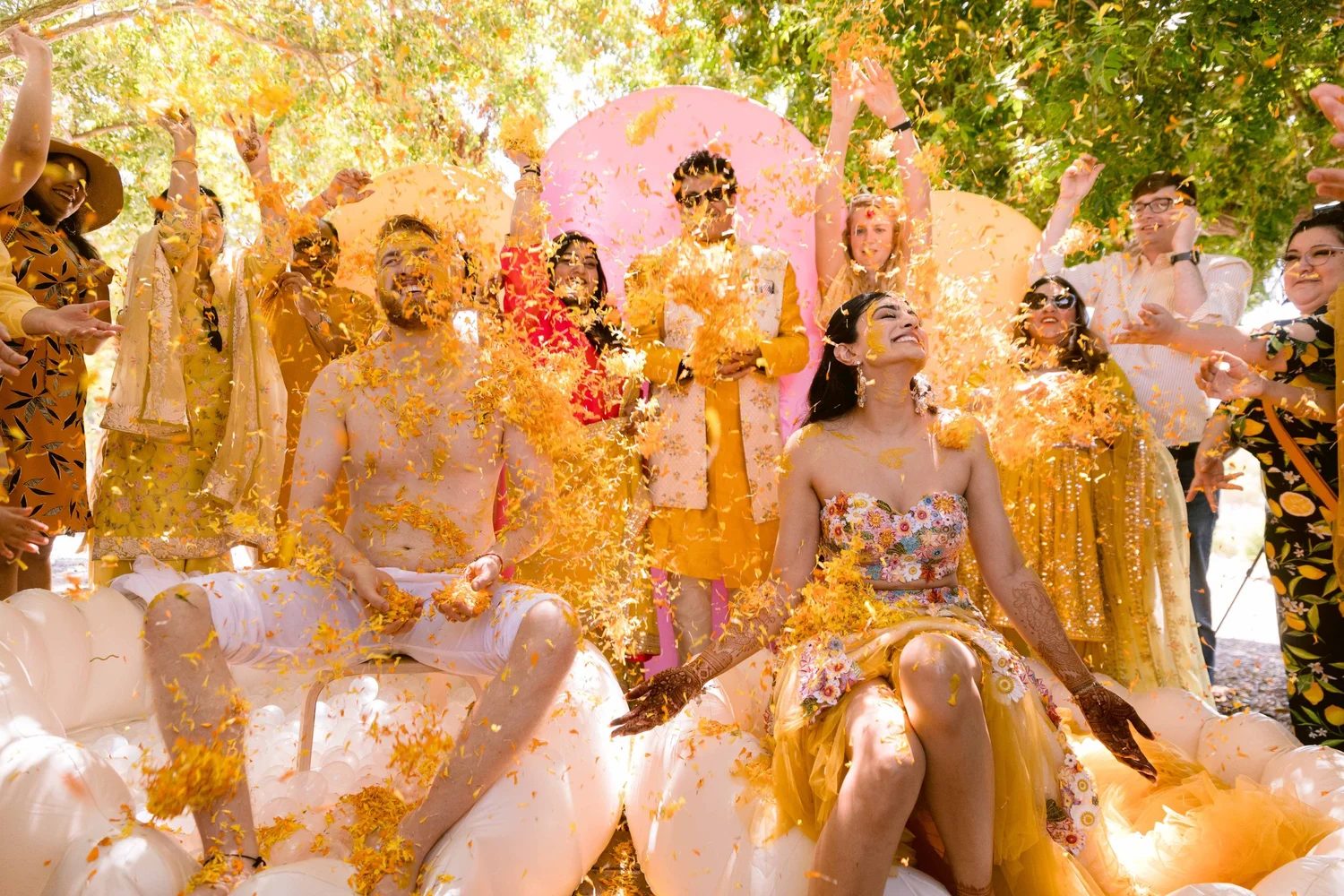 Haldi ceremony with family